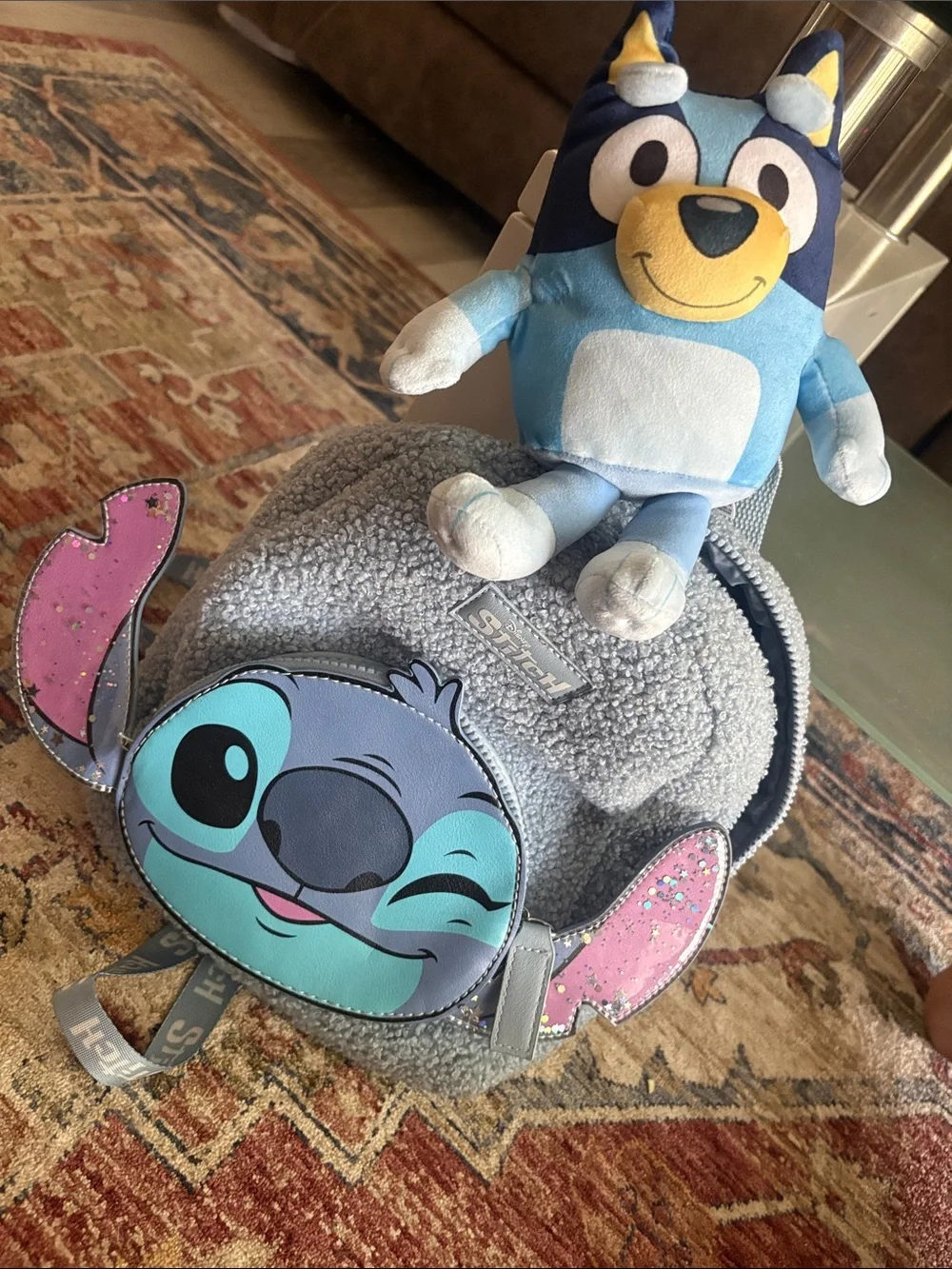 Mochila de Stich a Relieve Azul new set